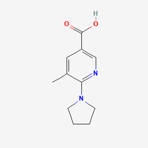 5-Methyl-6-(pyrrolidin-1-yl)nicotinic acid