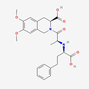 (S)-2-((S)-2-(((R)-1-Carboxy-3-phenylpropyl)amino)propanoyl)-6,7-dimethoxy-1,2,3,4-tetrahydroisoquinoline-3-carboxylic acid
