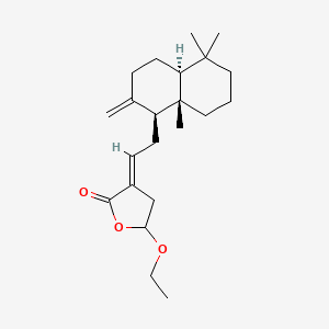 molecular formula C22H34O3 B1180861 (3E)-3-[2-[(1S,4aS,8aS)-5,5,8a-三甲基-2-亚甲基-3,4,4a,6,7,8-六氢-1H-萘-1-基]乙叉基]-5-乙氧基氧杂环-2-酮 CAS No. 138965-89-6