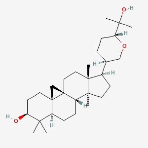 molecular formula C30H50O3 B1180874 (1S,3R,6S,8R,11S,12S,15R,16R)-15-[(3R,6R)-6-(2-hydroxypropan-2-yl)oxan-3-yl]-7,7,12,16-tetramethylpentacyclo[9.7.0.01,3.03,8.012,16]octadecan-6-ol CAS No. 125305-73-9