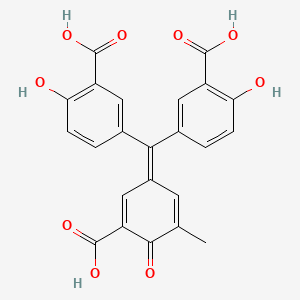 5-[(3-Carboxy-4-hydroxyphenyl)(3-carboxy-4-oxocyclohexa-2,5-dien-1-ylidene)methyl]-2-hydroxy-3-methylbenzoic acid