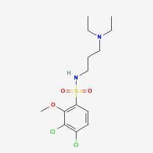 molecular formula C14H22Cl2N2O3S B1180894 3,4-dichloro-N-[3-(diethylamino)propyl]-2-methoxybenzenesulfonamide 