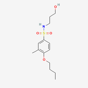 molecular formula C14H23NO4S B1180896 4-butoxy-N-(3-hydroxypropyl)-3-methylbenzenesulfonamide 