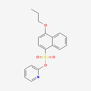 molecular formula C18H17NO4S B1180904 2-Pyridinyl 4-propoxy-1-naphthalenesulfonate 
