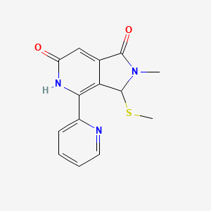 2-Methyl-3-(methylthio)-4-(pyridin-2-yl)-2,3-dihydro-1H-pyrrolo[3,4-c]pyridine-1,6(5H)-dione