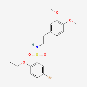 molecular formula C18H22BrNO5S B1180913 5-bromo-N-[2-(3,4-dimethoxyphenyl)ethyl]-2-ethoxybenzenesulfonamide 
