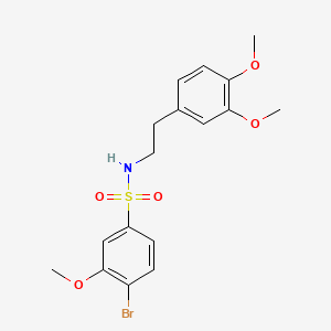 molecular formula C17H20BrNO5S B1180914 4-bromo-N-[2-(3,4-dimethoxyphenyl)ethyl]-3-methoxybenzenesulfonamide 