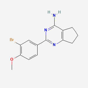 2-(3-bromo-4-methoxyphenyl)-6,7-dihydro-5H-cyclopenta[d]pyrimidin-4-amine