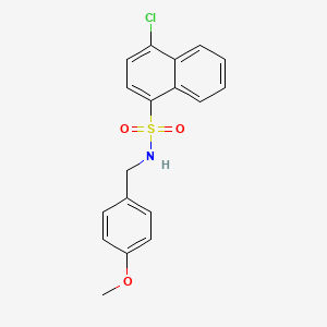 molecular formula C18H16ClNO3S B1180918 4-chloro-N-(4-methoxybenzyl)-1-naphthalenesulfonamide 