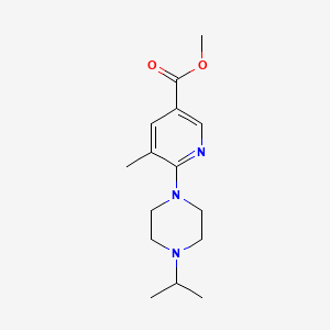 molecular formula C15H23N3O2 B11809199 Methyl6-(4-isopropylpiperazin-1-yl)-5-methylnicotinate 