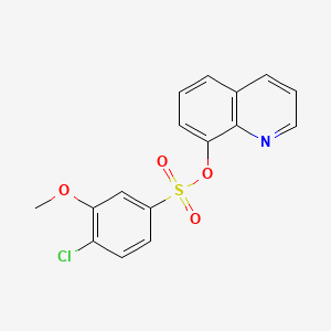 molecular formula C16H12ClNO4S B1180942 8-Quinolinyl 4-chloro-3-methoxybenzenesulfonate 