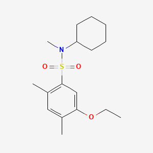 molecular formula C17H27NO3S B1180960 N-cyclohexyl-5-ethoxy-N,2,4-trimethylbenzenesulfonamide 