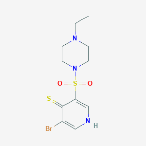 3-Bromo-5-((4-ethylpiperazin-1-yl)sulfonyl)pyridine-4-thiol