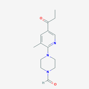 4-(3-Methyl-5-propionylpyridin-2-yl)piperazine-1-carbaldehyde