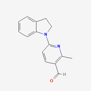 6-(Indolin-1-yl)-2-methylnicotinaldehyde