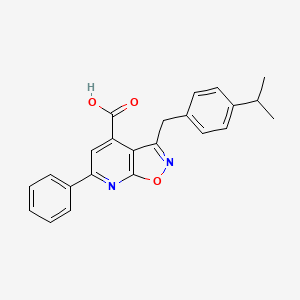 3-(4-Isopropylbenzyl)-6-phenylisoxazolo[5,4-b]pyridine-4-carboxylic acid