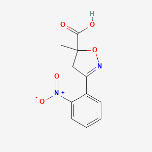 5-Methyl-3-(2-nitrophenyl)-4,5-dihydroisoxazole-5-carboxylic acid