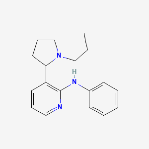 molecular formula C18H23N3 B11809709 N-Phenyl-3-(1-propylpyrrolidin-2-yl)pyridin-2-amine 