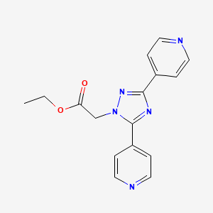 Ethyl 2-(3,5-di(pyridin-4-yl)-1H-1,2,4-triazol-1-yl)acetate