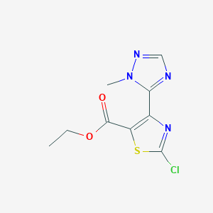 Ethyl 2-chloro-4-(1-methyl-1H-1,2,4-triazol-5-yl)thiazole-5-carboxylate