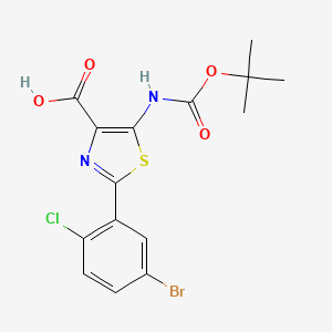 5-(Boc-amino)-2-(5-bromo-2-chlorophenyl)thiazole-4-carboxylic acid