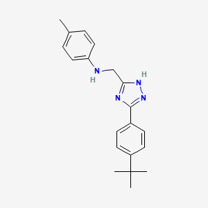 N-((5-(4-(tert-Butyl)phenyl)-1H-1,2,4-triazol-3-yl)methyl)-4-methylaniline