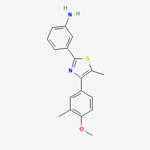 3-(4-(4-Methoxy-3-methylphenyl)-5-methylthiazol-2-yl)aniline