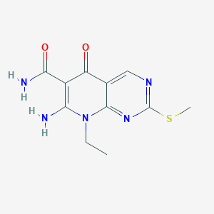 7-Amino-8-ethyl-2-(methylthio)-5-oxo-5,8-dihydropyrido[2,3-d]pyrimidine-6-carboxamide