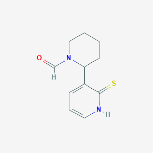 2-(2-Thioxo-1,2-dihydropyridin-3-yl)piperidine-1-carbaldehyde