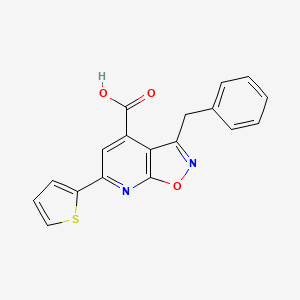 3-Benzyl-6-(thiophen-2-yl)isoxazolo[5,4-b]pyridine-4-carboxylic acid