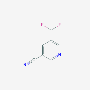 molecular formula C7H4F2N2 B11809899 5-(Difluoromethyl)nicotinonitrile 