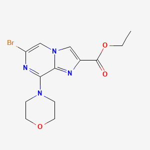 Ethyl 6-bromo-8-morpholinoimidazo[1,2-A]pyrazine-2-carboxylate