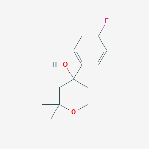 4-(4-Fluorophenyl)-2,2-dimethyltetrahydro-2H-pyran-4-OL