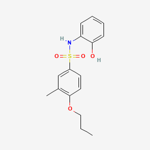 molecular formula C16H19NO4S B1180993 N-(2-hydroxyphenyl)-3-methyl-4-propoxybenzenesulfonamide 