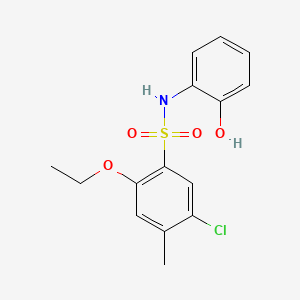 molecular formula C15H16ClNO4S B1180996 5-chloro-2-ethoxy-N-(2-hydroxyphenyl)-4-methylbenzenesulfonamide 