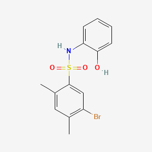 molecular formula C14H14BrNO3S B1181002 5-bromo-N-(2-hydroxyphenyl)-2,4-dimethylbenzenesulfonamide 