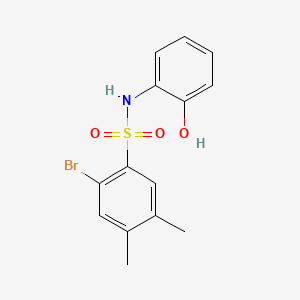 molecular formula C14H14BrNO3S B1181003 2-bromo-N-(2-hydroxyphenyl)-4,5-dimethylbenzenesulfonamide 
