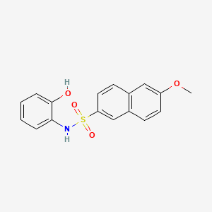 molecular formula C17H15NO4S B1181006 N-(2-hydroxyphenyl)-6-methoxy-2-naphthalenesulfonamide 