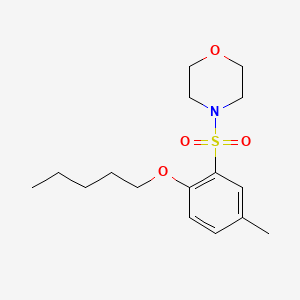 molecular formula C16H25NO4S B1181017 4-{[5-Methyl-2-(pentyloxy)phenyl]sulfonyl}morpholine 