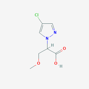 2-(4-Chloro-1H-pyrazol-1-yl)-3-methoxypropanoic acid