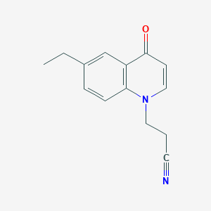 3-(6-Ethyl-4-oxoquinolin-1(4H)-yl)propanenitrile