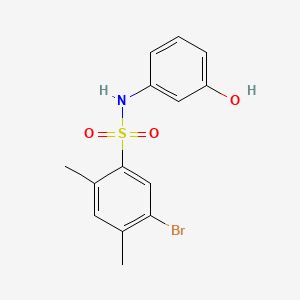 molecular formula C14H14BrNO3S B1181023 5-bromo-N-(3-hydroxyphenyl)-2,4-dimethylbenzenesulfonamide 