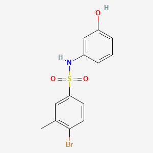 molecular formula C13H12BrNO3S B1181025 4-bromo-N-(3-hydroxyphenyl)-3-methylbenzenesulfonamide 