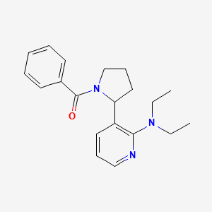 molecular formula C20H25N3O B11810262 (2-(2-(Diethylamino)pyridin-3-yl)pyrrolidin-1-yl)(phenyl)methanone 