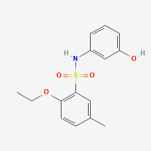 molecular formula C15H17NO4S B1181028 2-ethoxy-N-(3-hydroxyphenyl)-5-methylbenzenesulfonamide 