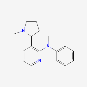 molecular formula C17H21N3 B11810336 N-Methyl-3-(1-methylpyrrolidin-2-yl)-N-phenylpyridin-2-amine 