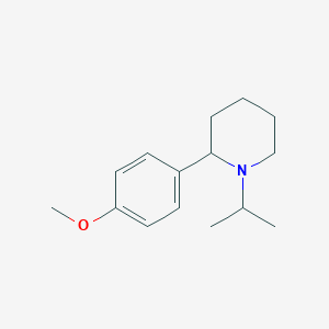 molecular formula C15H23NO B11810374 1-Isopropyl-2-(4-methoxyphenyl)piperidine CAS No. 1355218-83-5