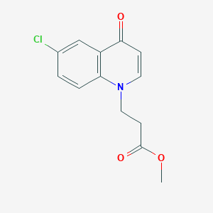 molecular formula C13H12ClNO3 B11810380 Methyl 3-(6-chloro-4-oxoquinolin-1(4H)-yl)propanoate 