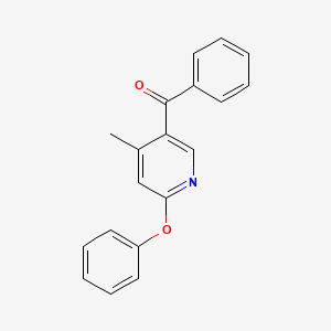 molecular formula C19H15NO2 B11810404 (4-Methyl-6-phenoxypyridin-3-yl)(phenyl)methanone 