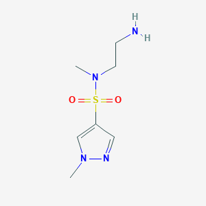 molecular formula C7H14N4O2S B11810455 N-(2-Aminoethyl)-N,1-dimethyl-1H-pyrazole-4-sulfonamide 